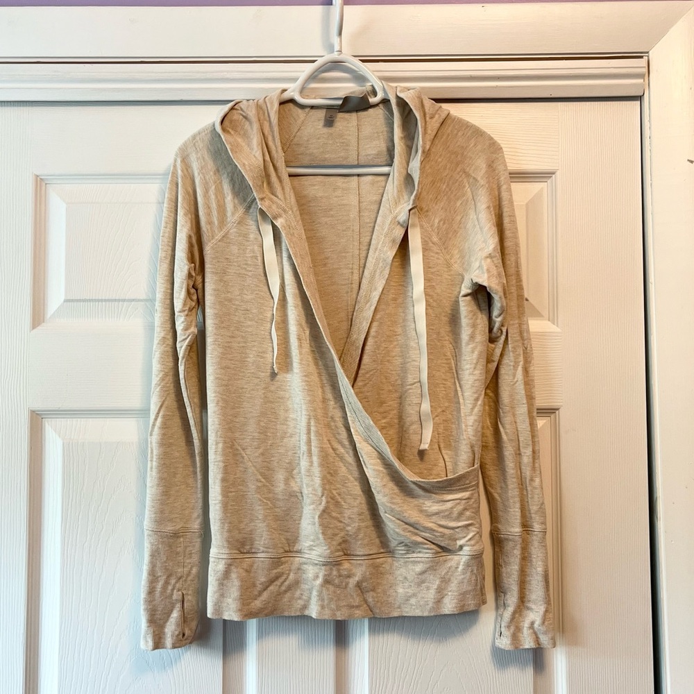 Medium Athleta Hoodie Heather Tan/Cream